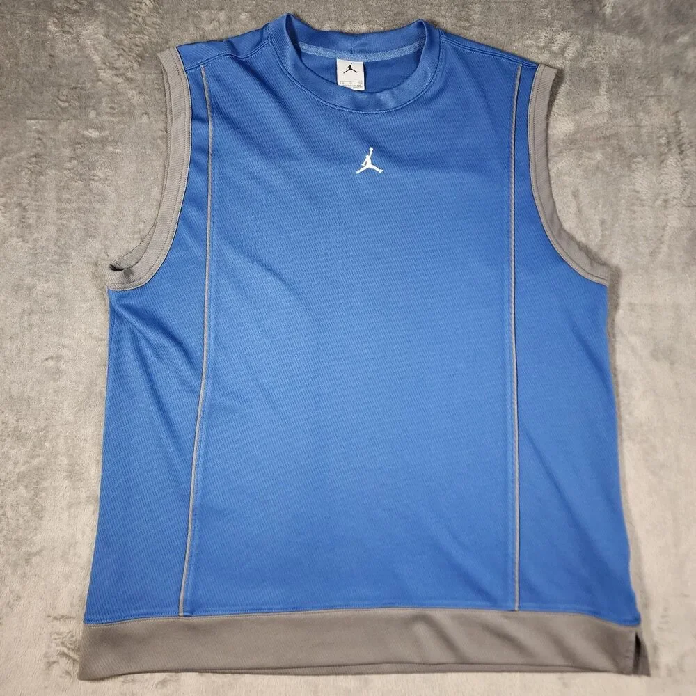 Jordan Men's XL Sleeveless Training Tank Top Blue Gray Performance Athletic Gym